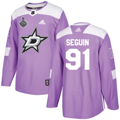 Adidas Dallas Stars #91 Tyler Seguin Purple Authentic Fights Cancer 2020 Stanley Cup Final Stitched NHL Jersey Men's